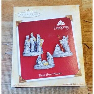 Hallmark Keepsake "That Holy Night" Nativity Ornament Set of 3